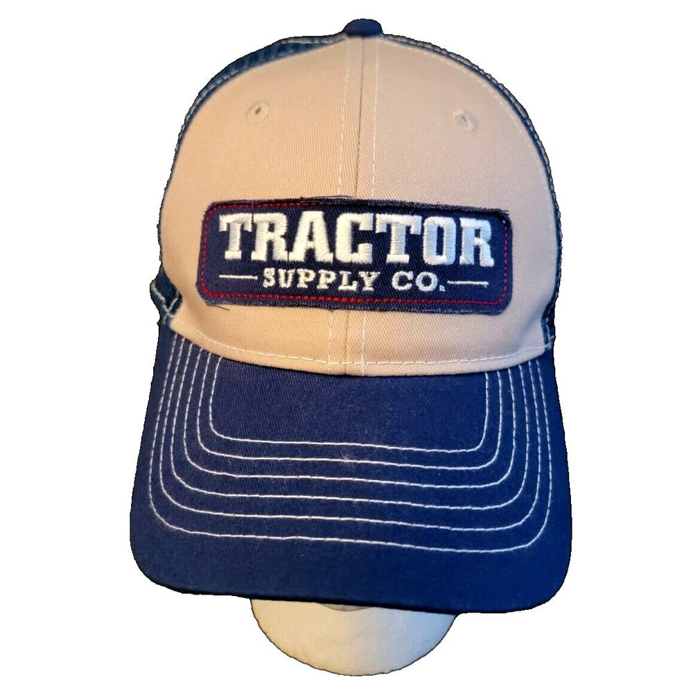 Tractor Supply Co Blue White Trucker Hat Mesh Snapback OSFM - Picture 2 of 8